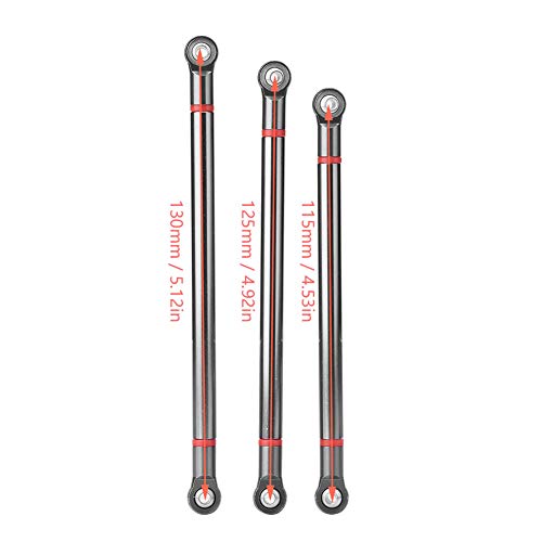 RC Crawler Steering Linkage, Adjustable Aluminum 8PCS Set Chassis Link Rod 1/10 Scale for RC Hobbyists, Off-Road Enthusiasts, Trail Crawling Models (Color)