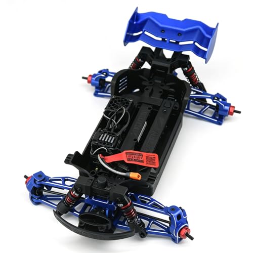 Aluminum Upgrade Parts Set for ARRMA 1/16 Mini Kraton 3S, Front/Rear Upper/Lower Arm, Gearbox Cover, Wing, Steering Link (Blue Rear Hub/Knuckle Arm) - color: Blue Rear Hub/Knuckle Arm