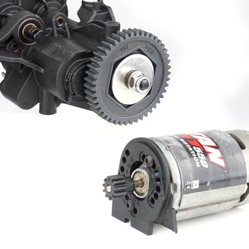 Hobbypark Metal Steel 45T M0.8 Spur Gear & 11T 32P Pinion Motor Gear for Traxxas TRX4 TRX-4 RC Crawler Car,Replace 8053 6747