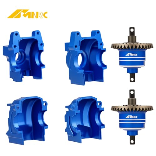 Steel 2PCS Front Rear Differential & Diff Gearbox Case Cover Kit for 1/10 Slash 4x4 Hoss Stampede 4X4 Rustler F-150 4WD VXL Upgrades Part