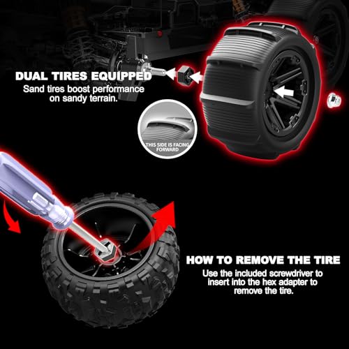 RC Cars 1/14 Brushless RC Car for Adults&Boys, Full Roll-Cage Frame, 4WD Fast Max 42mph, Remote Control RC Trucks for adults with Two 2S LiPo Batteries and Two sets of tires, Compatible with 3S LiPo