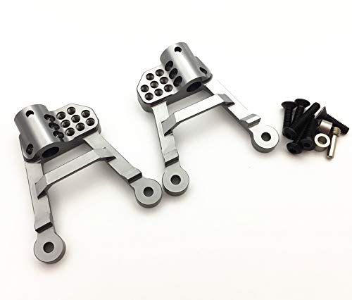 TREAL SCX10 II Shock Towers Aluminum Rear Shock Towers Shock Hoops for Axial SCX10 2 90046 90047 1/10 Scale Crawlers Truck Upgrades (Gray) - color: Gray