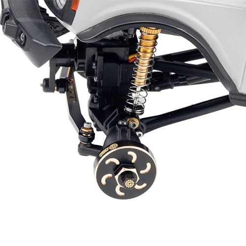 24g RC Brass Wheel Weights Spacers Extended Wheel Hex Hubs Offset for Axial SCX24 1/24 RC Crawler Car Upgrades Accessories (2PCS) - style: 2PCS