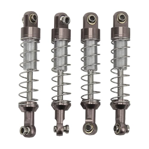 51mm Aluminum Alloy RC Shocks, 2 Pairs Aluminum Alloy RC Car Shock Absorber Dampers with Mounting Screws Bolts for WPL C14 C24 MN D90 99S
