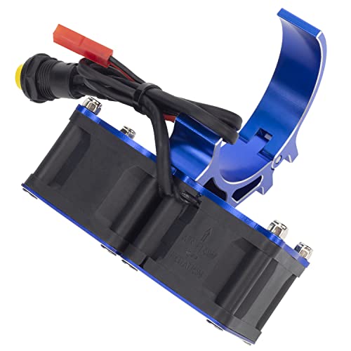 DKKY RC Motor Cooling Fan Heatsink 20000 RPM 54-58mm Ajustable Mount for ARRMA Axial 1/5 1/6 1/7 RC Models with 1717 5687 56113 2028 Motor (Blue) - color: Blue