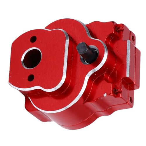 RC Complete Transmission, CNC Aluminum Alloy 24:1 Complete Transmission Smooth Operation for 1/18 RC Crawler Car Upgrade Part (Red) - color: Red