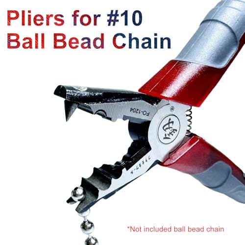 Chain Joining Tool Pliers for Beaded Ball Chain Cutting and Joining - Splicing Combination Tool for #10 Metal Chain
