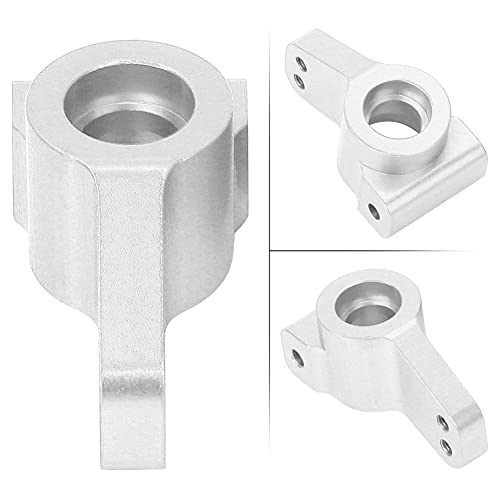 Aluminum Alloy Rear Hub Axle Carrier Replacement for ECX 2WD 1/10 RC Hobby Car, Lightweight Durable RC Rear Axle Hub with Precision Fit, Blue Silver Options (Silver ECX334000S) - color: Silver Ecx334000s