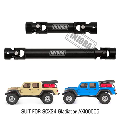 INJORA Steel Center Drive Shaft for SCX24 Gladiator Dodge Power Wagon - color: Black