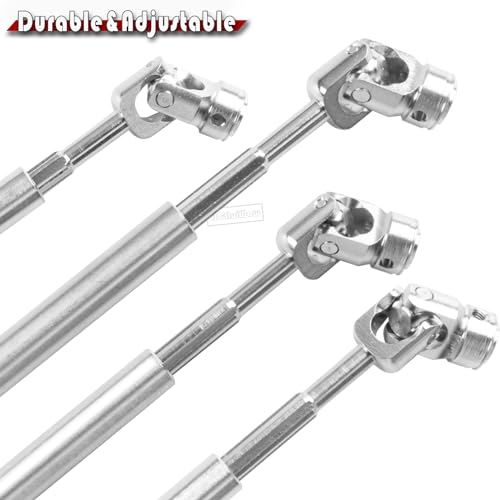 Universal Drive Shaft Upgrades Part for 1/10 SCX10 II Red cat D90 Gen7/Pro GEN8 RC 4WD,Harden Steel #45 RC Driveshafts(115-176MM),2PCS,Silver - size: 115-176mm(2pcs-silver)