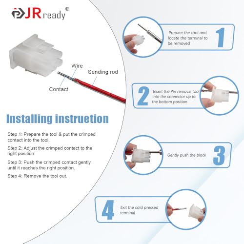JRready ST5142 Removal and Installing Tool Kit:DRK12B+DRK16B+DRK20B+DAK12B+DAK16B+DAK20B Removal and Installing Tool Kit for MIL-C-81969 Series and Some of Non-MIL Round Contacts - color: ST5142