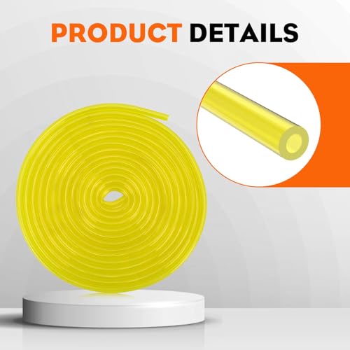 Hipa Gas Fuel Line Hose Tubing for Small Engine Weedeater 4 Size 4 ft. Each | I.D x O.D 1/8" x 1/4" 1/8" x 3/16" 3/32" x 3/16" .08" x .14" Fuel Line for Chainsaw Lawn Mower Trimmer Blower Model Parts