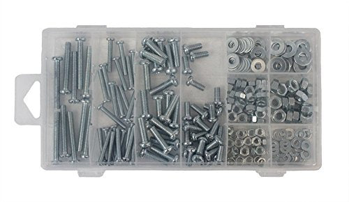 Blue Donuts BDKL10240 Nuts Bolts Screws Washers Assortment - M4 M5 M6 Machine Screws Set Assorted Hardware Kits, 240 Pieces