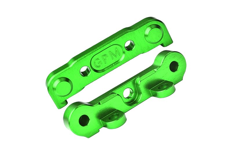 GPM 7075 Alloy Front Hinge Pin Brace Set for Tekno 1/10 MT410 2.0 4X4 Pro SCT410 2.0 (Green) - color: Green