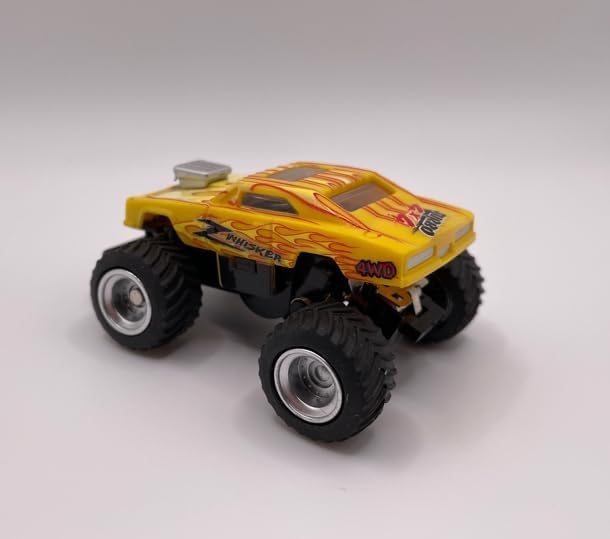 Mini RC Truck Off-Road 1:64 Scale Upgraded 2.4G 5-Channel 7CM RC Radio Wireless Remote Control Car Coke Can Micro Racing Pocket Portable Truck for Multi-Users (Yellow-Truck) - color: Yellow-truck