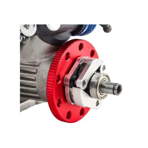for Traxxas for Nitro for Slash for Rustler T-Maxx Metal Flywheel Clutch Bell Set #4142#4146#3281 RC Car Upgrade Parts Accessories Replacement RC Car DIY Parts(Red) - size: Red