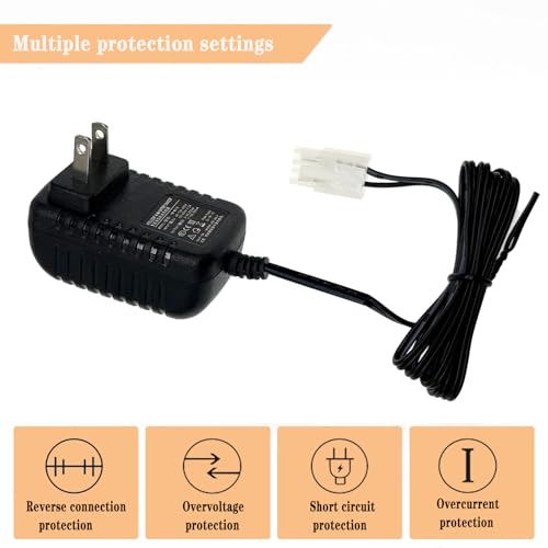 RC Car Battery Charger with Tamiya Plug for 7.2V 9.6V 8.4V Redcat Racing Hexfly NiMH Battery and Standard Tamiya Battery, 2.4V-12V NiMH/NiCD Universal RC Charger 