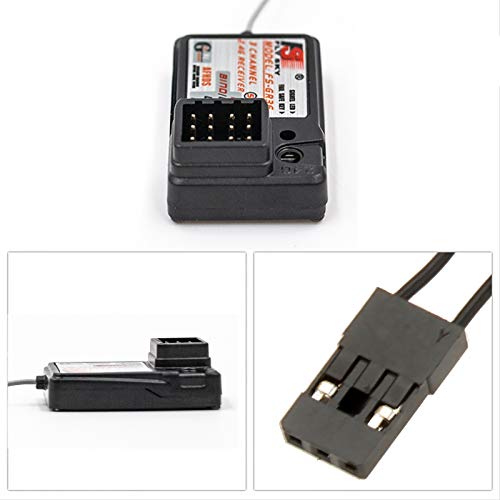 RC Car Receiver, FS-GR3E AFHDS 3CH 2.4GHz Receiver for RC Car Boat, Fit for FS-GT2 FS-GT2B FS-GT3B FS-GT3C FZ-IT4S Transmitter, with 3 Channels