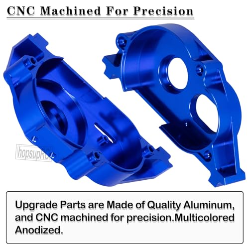 Center Gearbox Transmission Case Upgrades Part for 1/8 Mojave 4X4 4S BLX,Aluminum Gearbox Differential Housings Hops Up,Navy Blue - color: Blue