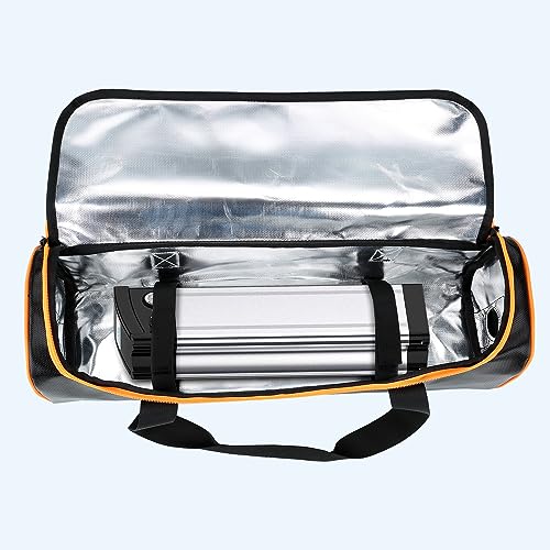 TMEOIIPY Ebike Battery Bag - Large Capacity Safe Fireproof Lipo Bag for Charging and Storage - Portable Ebike Accessory (20 x 6.3 x 6.3in) - style: 2 Pcs