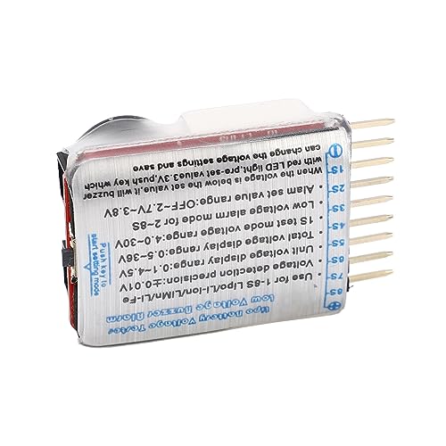 4 PCS 2 in 1 1 8S Lipo Battery Voltage Tester Monitor, Low Voltage Buzzer Alarm RC Battery Checker, Lipo Tester, RC Monitor