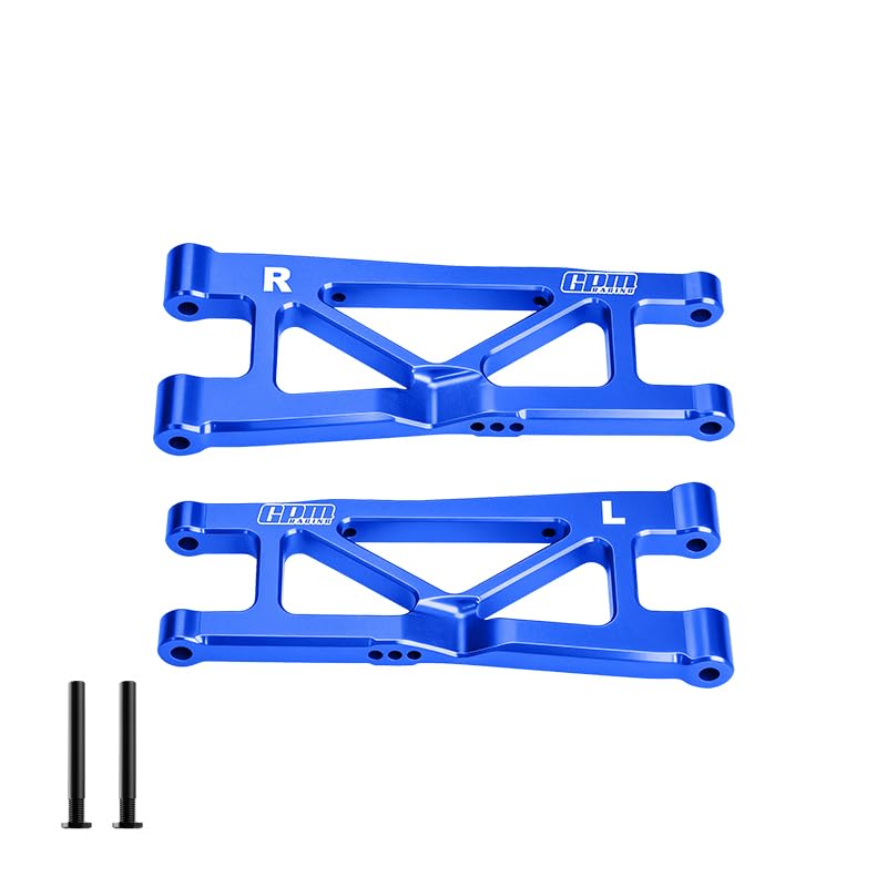 GPM 7075-T6 Alloy Rear Lower Suspension ARMSFor 1/16 Mini Kraton 3S Dsc 4X4 RTR Brushless Speed Truck-Ara2508S (Blue) - color: Blue