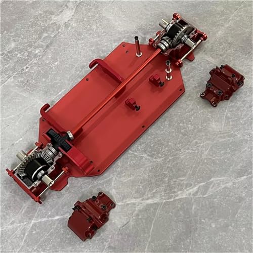 RC Car Accessories Compatible with Wltoys 144001 144002 144010 1/14 RC Car Upgrade Parts Center Drive Shaft Assembly Steel Reduction Gear 27T Motor Gear(Red) - color: Red