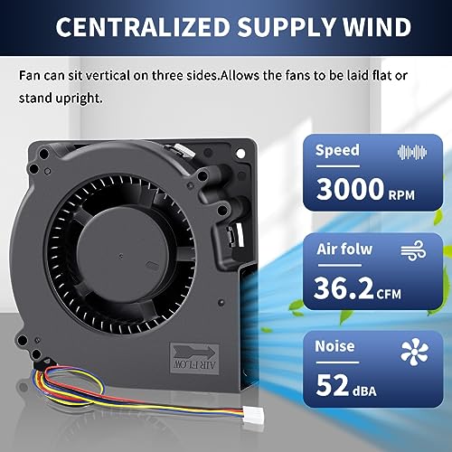 Wathai PWM 4Pin 120mm x 32mm Brushless Blower Fan 12V High Airflow Ball | Dual Ball High Speed 1232 4Pin fan for DIY Projects Electronics Cooling System - style: 120mm 12V 4Pin