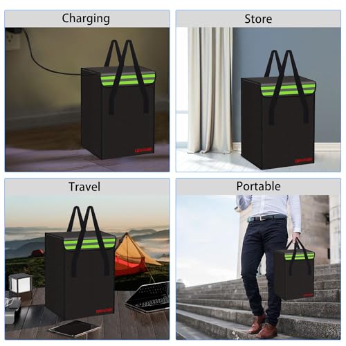 7.9"x7.9"x12.6" Ebike Battery Safe Bag Fireproof Charging Lipo Bag Large Capatity for Lipo Battery Pack Storage Charging Transport, Home Office Travel Fireproof Safe Storage Pouch - size: 200*200*320mm