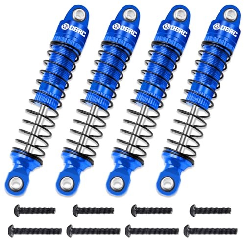 OGRC 60mm Long Travel RC Shock Absorber Oil Damper for TRX4M 1/18 RC Car | Oil-filled, Aluminum, for Traxxas TRX4M Upgrade Parts, Blue - color: Blue