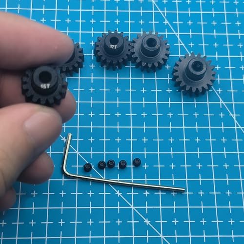 Steel 32P 1/8 inch Pinion Gear 3mm Shaft 15T 16T 17T 18T 19T for Traxxas Slash 2WD Hoss Rustler 4X4 VXL Slash 4X4 Bandit Nitro Stampede Motor Pinion Upgrades Parts
