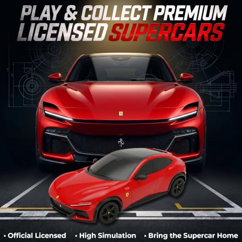 BEZGAR 1:24 Official Licensed Ferrari Purosangue RC Toy Car | Official Ferrari replica,2.4G stable signal,rubber racing tires,ideal gift toy for boys ages 4-7, 8-12 and adults - color: Ferrari-1:24 Ferrari Purosangue