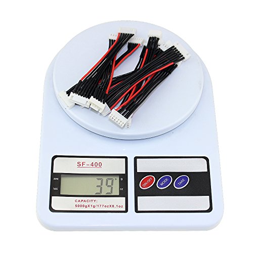 SoloGood 10PCS JST-XH 2S/ 3S/ 4S/ 5S/ 6S Battery Balance Plug Extension Lead 22AWG Silicone Wire Balance Leads Extension Cable for LiPo Batteries Balance Charging(Each Size 2pcs)