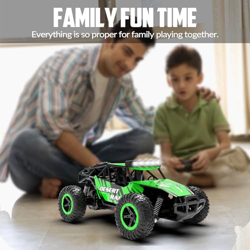 RACENT Remote Control Cars for Adults - 1:16 Scale 20kph Fast RC Truck All Terrain Off-Road Monster Truck for Adults with 2 Rechargeable Batteries (Green) - color: Green
