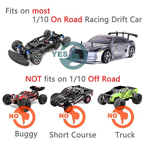 1/10 Scale RC Printed Precut Drift Racing Touring Onroad Car Body Shell Width 195mm with Wing Mirror Accessories (Blue Mix) - style: Blue Mix