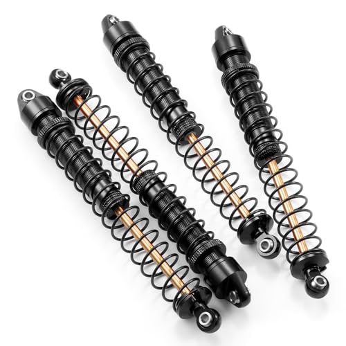 MOHERO 4Pcs RC Oil Filled Shocks - 80/90/100/110/120mm Shock Absorbers Kit for Most 1/10 RC Crawlers Like Axial SCX10 II III D90 CC01 Gen7 Gen8 CC01 Wraith RR10, etc (120MM) - size: 120MM