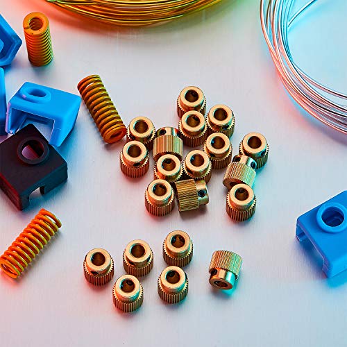 Mudder 10 Pcs 40 Teeth Brass Extruder Wheel 3D Printer Parts Drive Gear Extruder Wheel Compatible with Ender 3/3 Pro, Ender 5/5 Pro/5 Plus, Cr-10, Cr-10s, S4, S5