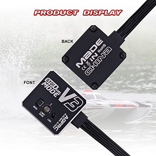 AGFRC Dual-Gain RC Drift Gyro with Aluminum Case (GY01 V3) | Dual Gain Modes: Normal & AVCS, 10g, 3.7-8.4V, EPA Setting, SBUS2/PWM/Sanwa SSR/SHR Compatible, PID Control