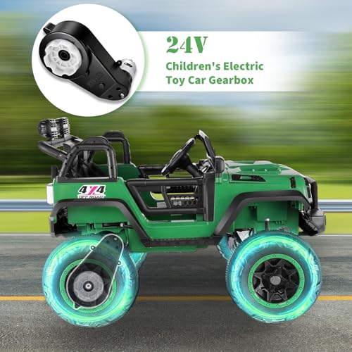 2 Pcs 24V Electric Powered Wheels Upgrade Motor Gearbox 24v RS555 High Speed Drive Engine Gearbox Motor Upgrade for Jeep Ride On