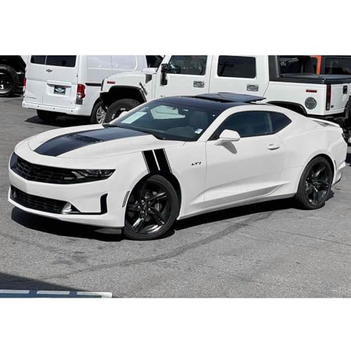 x xotic tech Fender Stripes Hash Marks KK Vinyl Decal Universal for Car Truck Sticker Racing Stripe 11"x23" (Black) - color: Black