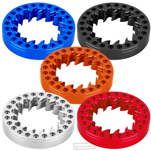 RC Metal 1.9 Beadlock Wheels Replacement Ring for 1/10 Crawler RC Car TRX4 SCX10 90046 90047,Alloy 1.9" Beadlock Rims Replacement Ring,4pcs,Silver - color: Silver(4pcs)