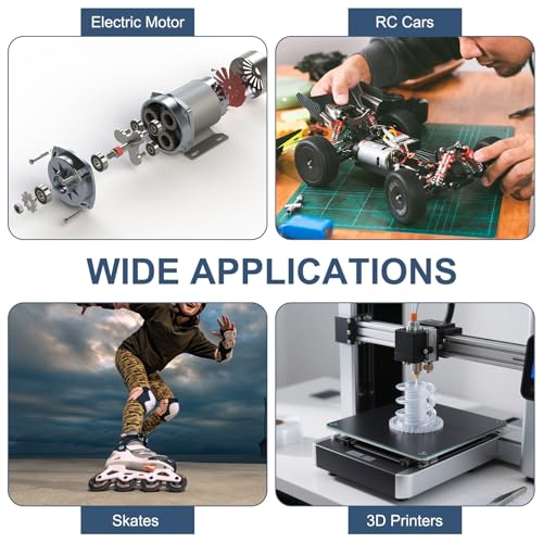 uxcell 6 Pack 6202ZZ Deep Groove Ball Bearings, 15x35x11mm Chrome Steel Double Shield Bearing for Electric Motor, Home Appliances, Garden Machinery, (ABEC5) - size: 6202ZZ