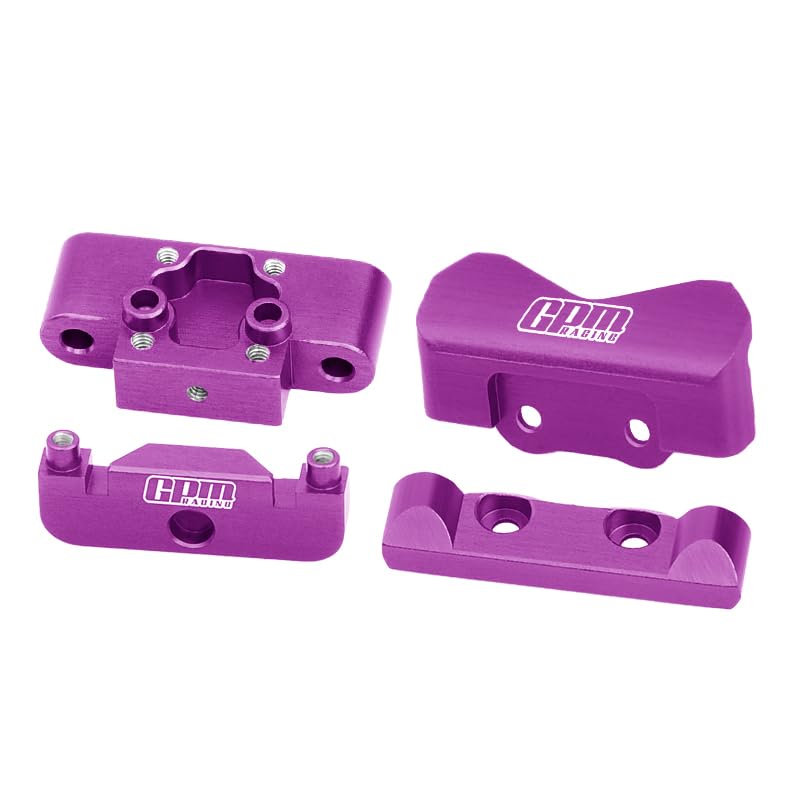GPM 7075 Alloy Front Bulkhead & Rear Pin Mounts for LOSI 1/24 Micro-B 2Wd Buggy Rtr-Los00007 - color: Purple