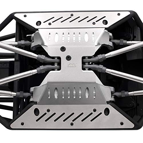 KYX Racing Stainless Steel Axle Protective Plate Frame Protector Chassis Guard Board Upgrades Accessories for RC Crawler Car Axial Capra Unlimited Trail Buggy UTB