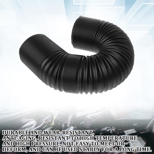 2.5" Diameter Air Intake Hose for Car, Flexible Retractable Air Duct Hose, Waterproof Anti-Leak Cold Airs Intake Tube Extending to 39.37" Universal Car Modified Intakes Accessories (Black) - size: 2.5 "