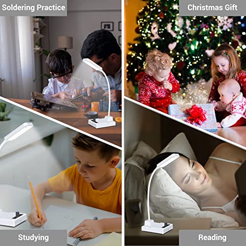 MIOYOOW LED Desk Lamp Soldering Kit with Adjustable Brightness for Students | DIY Rechargeable Gooseneck Desk Light Kit, Electronics Project, Soldering Practice Kit for School Learning and Daily Use