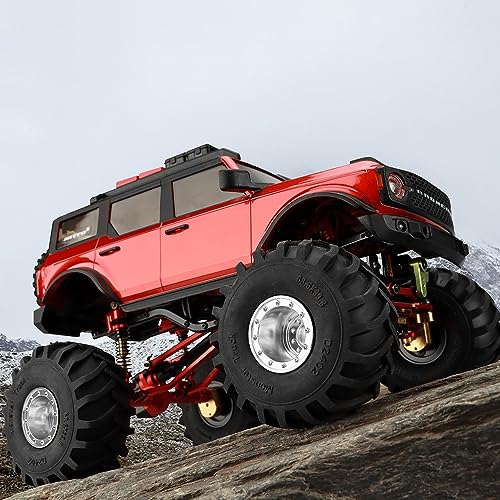 GLOBACT RC Monster Truck Wheel Tires 68 * 33mm for 1/24 SCX24 FCX24, Silver - color: Silver