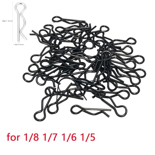 RC Body Clips 200pcs Body Shell Clip Pin RC Car R Buckles Accessories Buggy Truck Replacement for 1/14 1/16 1/18 Scale(Black C) - color: Black C