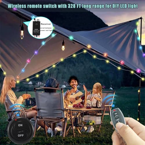Mini Wireless Switch 12V,5V/12V/48V/10A Relay Remote Switch. | with 328FT Long Range for Track Lights,Car Led Light,Fan,Water Pump,DIY electronics. - color: 5V-48V Mini Remote switch-10A