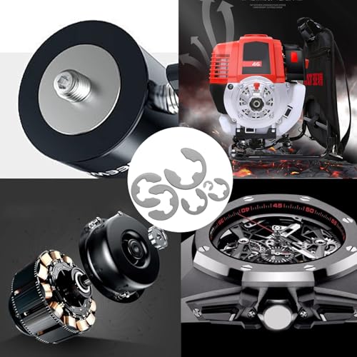 wugongshan 200 Pcs E-Clip Circlip External Retaining Rings, Stainless Steel E-Clips Assortment Kit, 10 Sizes External Circlip Snap Rings Retaining Clips Set - M1.5/M2/M3/M4/M5/M6/M7/M8/M9/M10